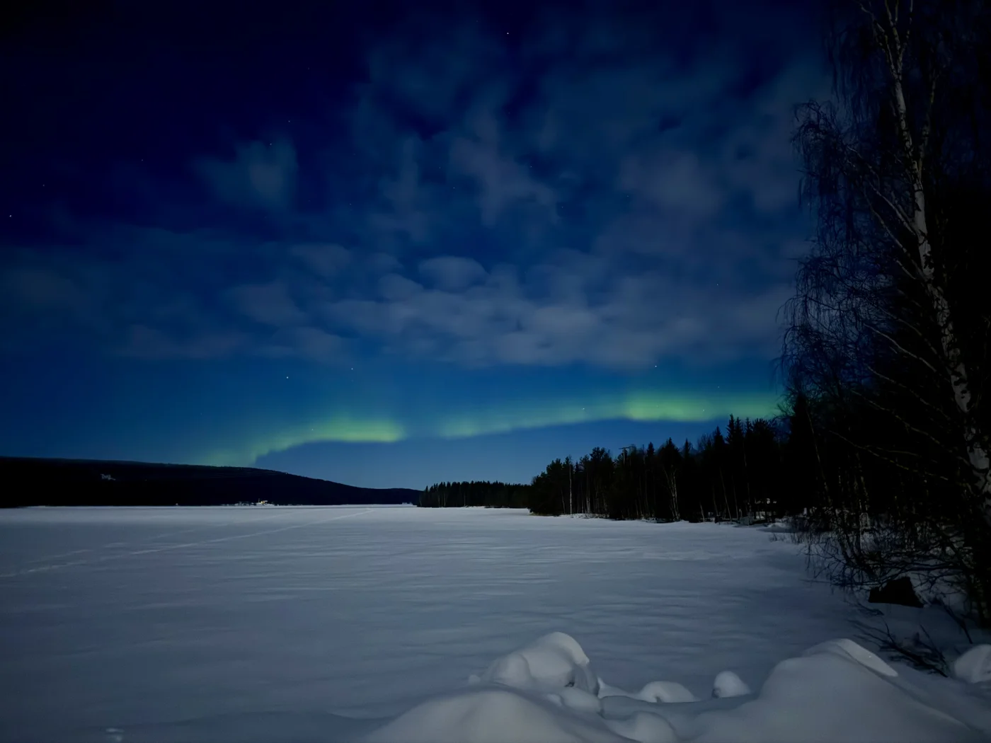 Northern Lights aurora borealis over Finland