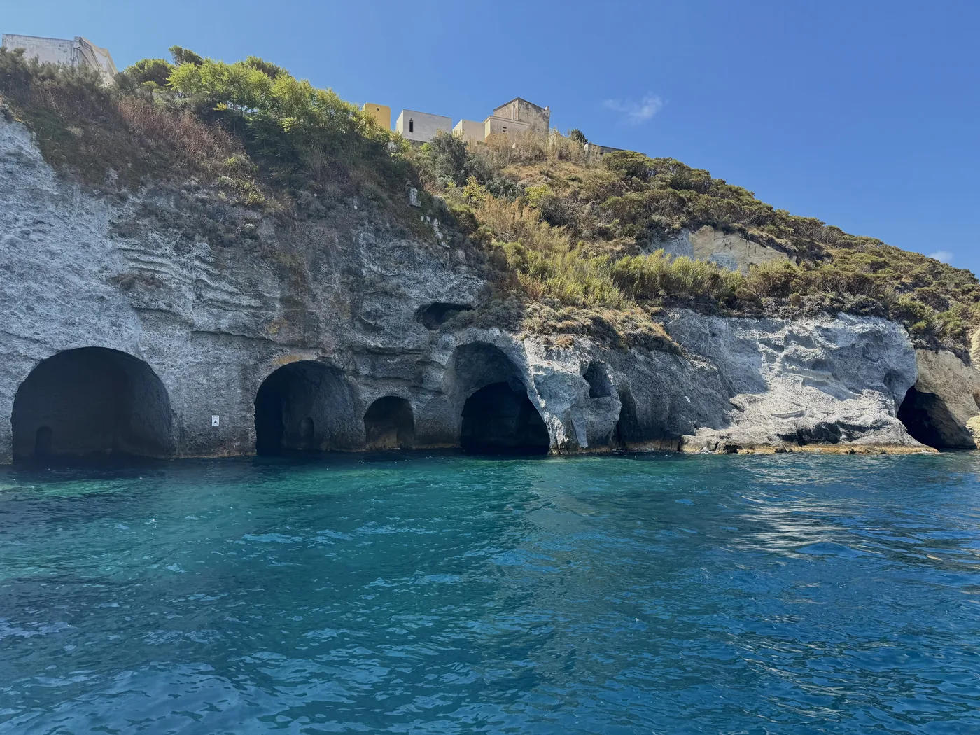 The impossibly green waters of Ponza, Italy