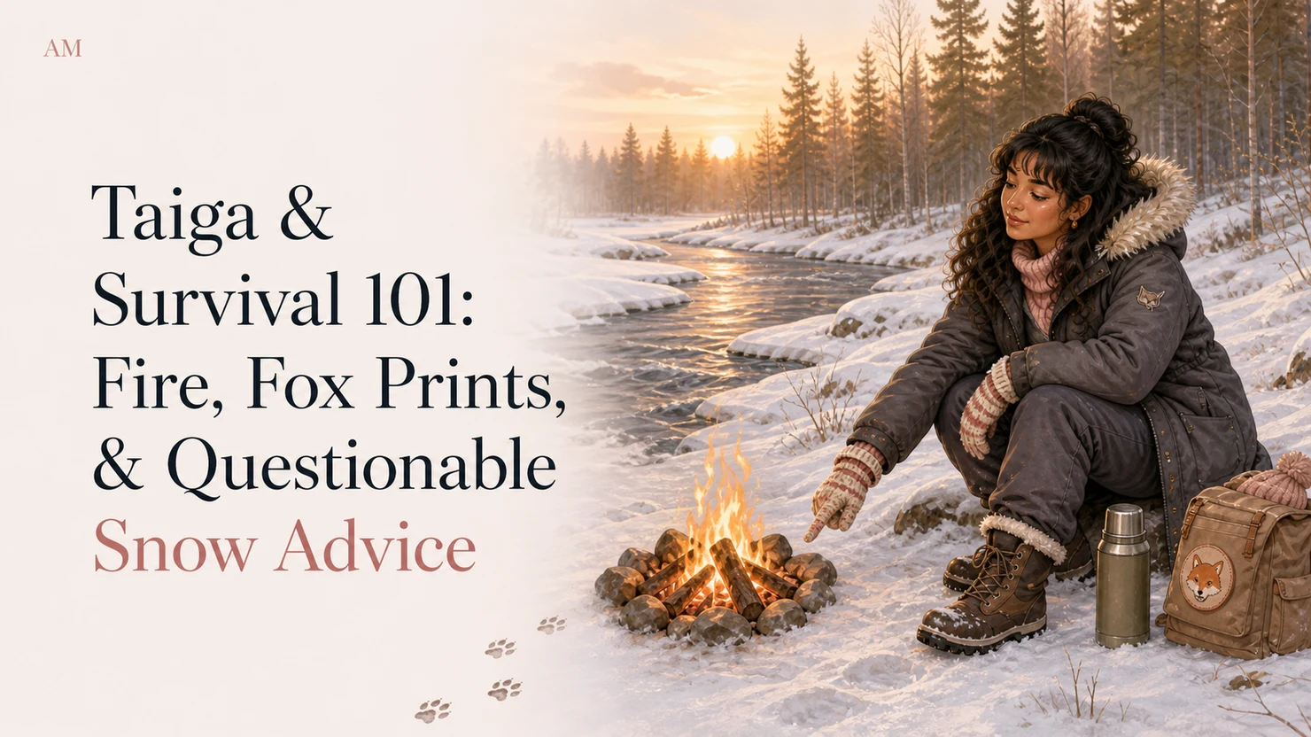 Taiga & Survival 101: Fire, Fox Prints, & Questionable Snow Advice