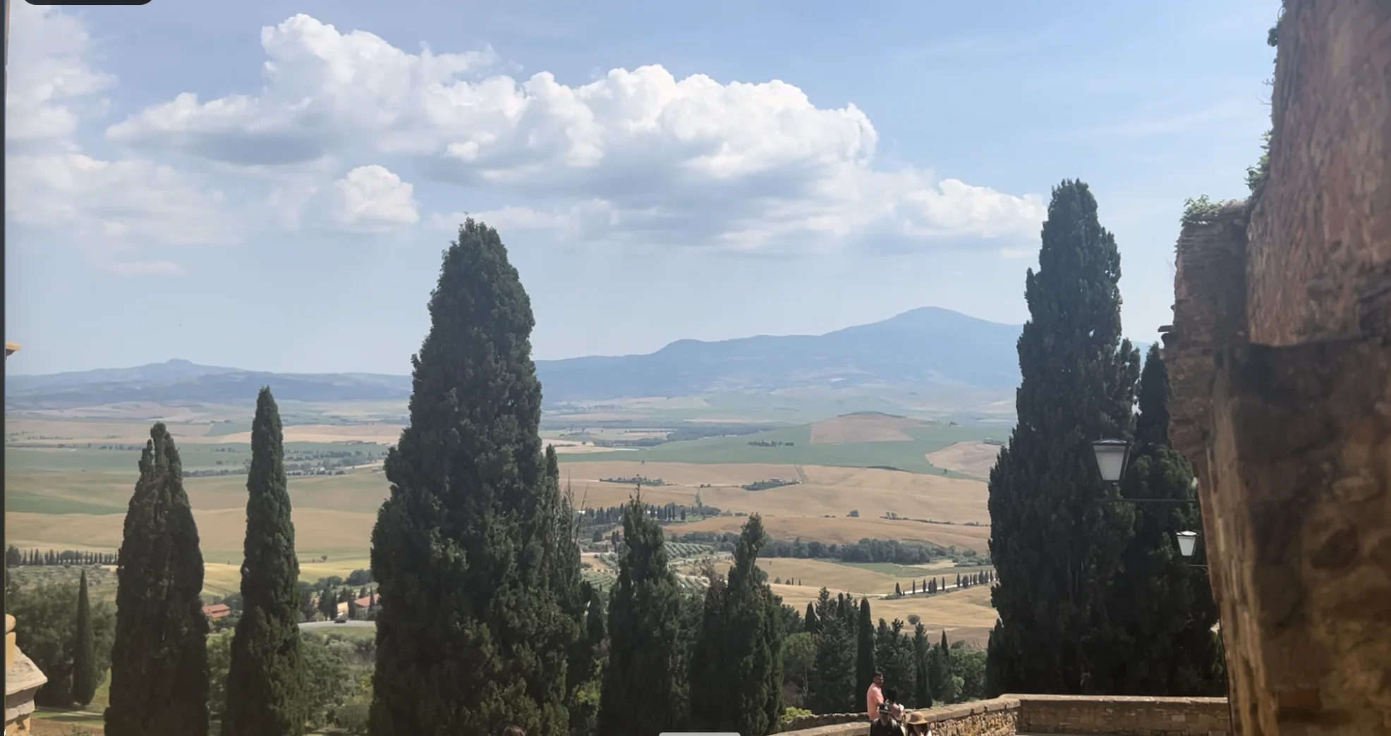 Cypress trees and rolling hills of Val d'Orcia, Tuscany
